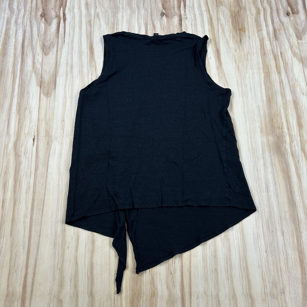 Banana Republic Women's Large Black Linen Sleeveless Asymmetrical Top Tunic - Picture 3 of 8